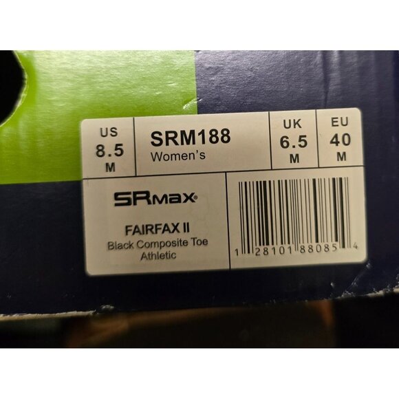 SR MAX 188 Shoe Black Fairfax II MaxTRAX Composite Toe Slip Resistant Size 8.5 - Picture 10 of 10